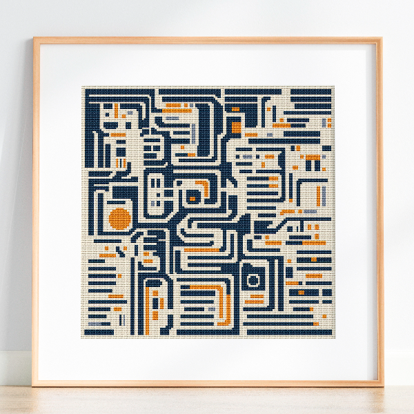 modern cross stitch pattern geometric