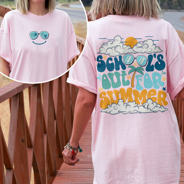 School's Out For Summer Shirt, Teacher Summer Shirt, Teacher Off Duty, Vacation Shirt, End Of School, Summer Break Shirt, Beach Sweatshirt - 3.jpg