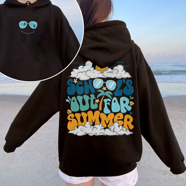 School's Out For Summer Shirt, Teacher Summer Shirt, Teacher Off Duty, Vacation Shirt, End Of School, Summer Break Shirt, Beach Sweatshirt - 5.jpg