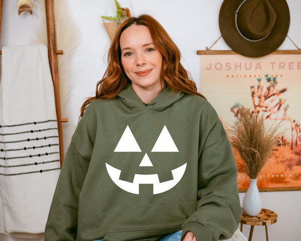 Pumpkin Cute Halloween Party Sweat ,Halloween Shirts, Jack-O-Lantern Sweatshirt, Women's Halloween Hoodie ,Spooky Season Pumpkin Sweater - 2.jpg