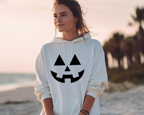 Pumpkin Cute Halloween Party Sweat ,Halloween Shirts, Jack-O-Lantern Sweatshirt, Women's Halloween Hoodie ,Spooky Season Pumpkin Sweater - 3.jpg