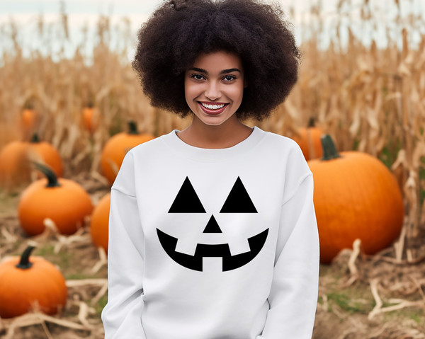 Pumpkin Cute Halloween Party Sweat ,Halloween Shirts, Jack-O-Lantern Sweatshirt, Women's Halloween Hoodie ,Spooky Season Pumpkin Sweater - 4.jpg