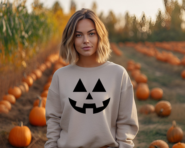 Pumpkin Cute Halloween Party Sweat ,Halloween Shirts, Jack-O-Lantern Sweatshirt, Women's Halloween Hoodie ,Spooky Season Pumpkin Sweater - 5.jpg