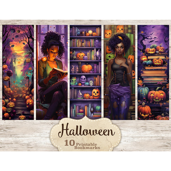 Halloween Bookmark Printable Sublimation PNG