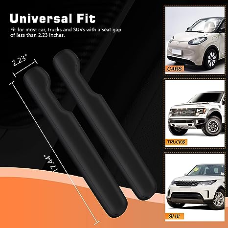 2Pcs Car Seat Gap Filler Universal Fit Organizer Stop Things from Dropping  Under