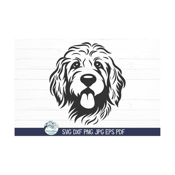 Golden Doodle SVG, Labradoodle Dog Face Clipart PNG, Doodle - Inspire Uplift