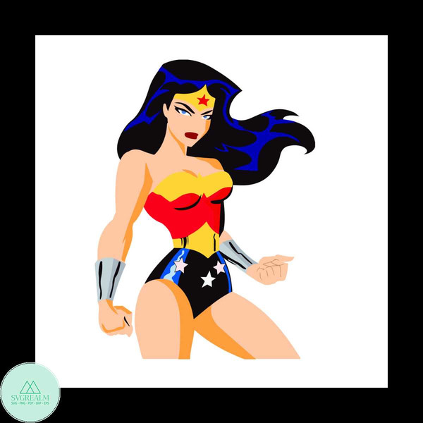 Cartoon Wonder Woman SVG, D&C Diana SVG, PNG, DXF, EPS, Desi - Inspire  Uplift