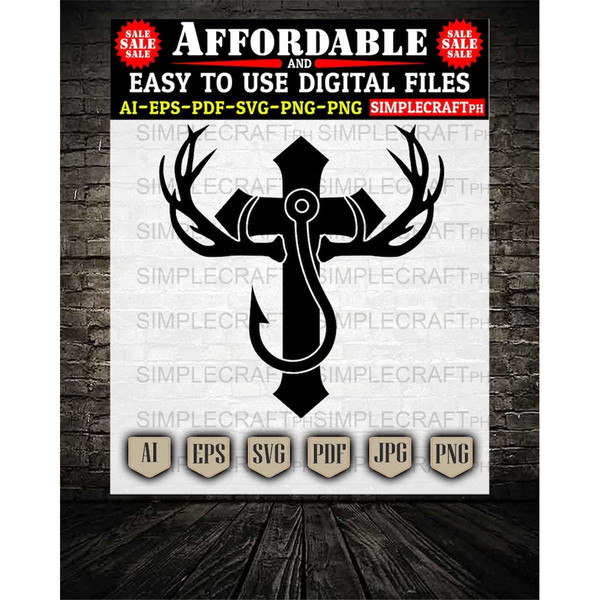 MR-792023115525-fish-hook-deer-antlers-cross-svg-duck-hunting-svg-wild-image-1.jpg