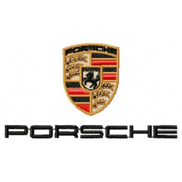 Porsche logo embroidery design