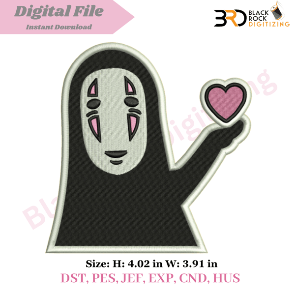 No Face holding heart Kaonashi Halloween Design.png