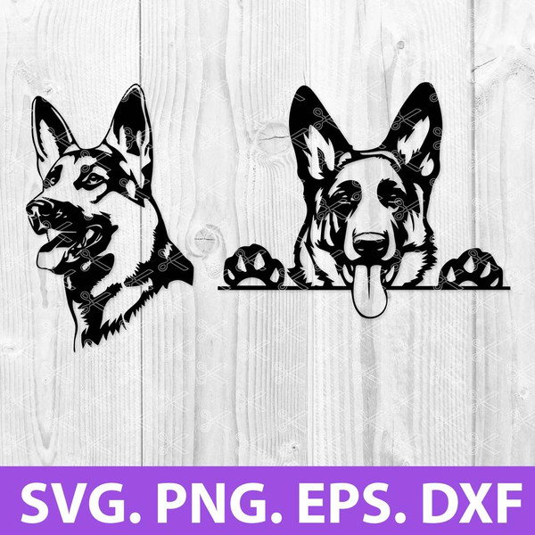 German Shepherd Bundle Svg, German Shepherd SVg, Dog Svg, Animal Svg, Png Dxf Eps File.jpg