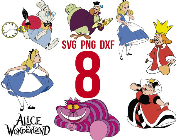Alice in Wonderland SVG Bundle, Alice svg, Princess svg, Won - Inspire ...