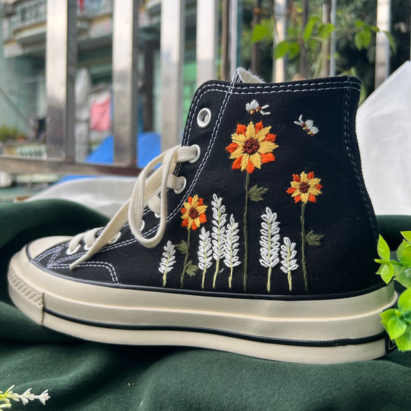 Converse High TopsEmbroidered Converse Custom Converse Garden Of Reeds And SunflowersFlower ConverseCustom Logo Converse1970s - 7.jpg