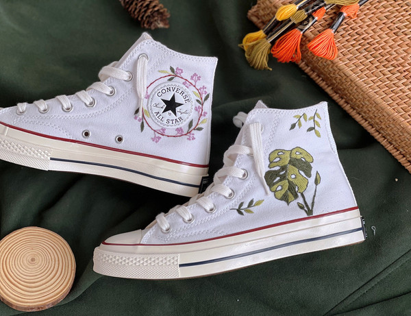 Custom Converse High TopsEmbroidered Converse Chuck Taylors 1970sEmbroidered Her Betel TreeCustom Logo OrchidsFlower Converse - 5.jpg