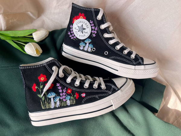 Custom Mushroom ConverseEmbroidered ConverseConverse High Tops Chuck Taylor 1970sCustom Logo Mushrooms,FlowersEmbroidered Blue Mushrooms - 6.jpg