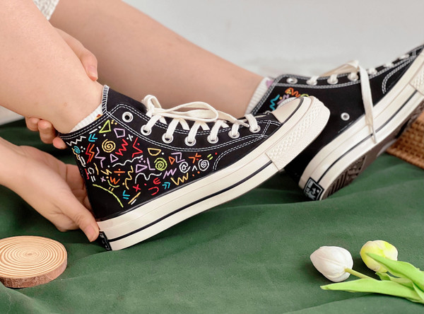 Embroidered ConversConverse Hi TopsCustom Converse Math Formula Embroidery Pattern Embroidered Logo Color TexturesSpecial Shoes - 4.jpg