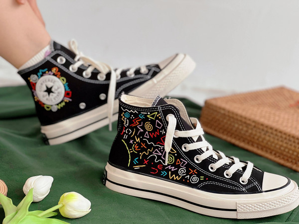 Embroidered ConversConverse Hi TopsCustom Converse Math Formula Embroidery Pattern Embroidered Logo Color TexturesSpecial Shoes - 6.jpg