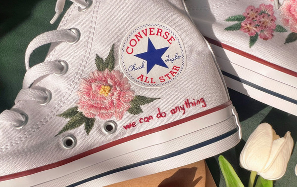 Embroidered ConverseConverse High Tops Custom PeonyPink Flower ConverseCustom Logo FlowersEmbroidered Sneakers - 8.jpg