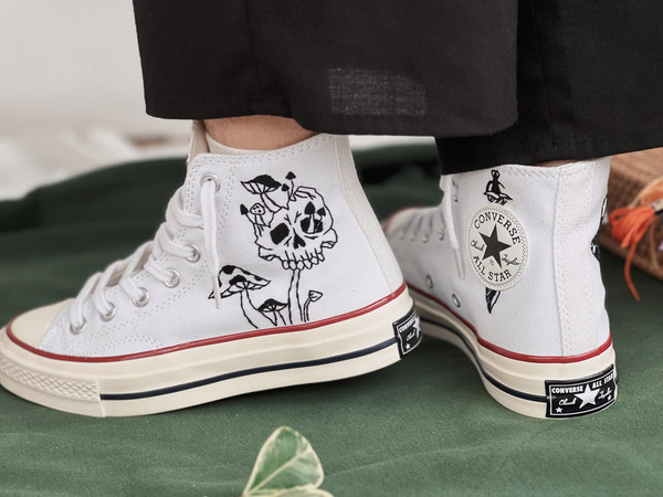 Embroidered ConverseConverse High TopsCustom Converse Mushrooms And Special EmbroideryEmbroidered Logo SymbolKawaii MushroomGifts - 4.jpg