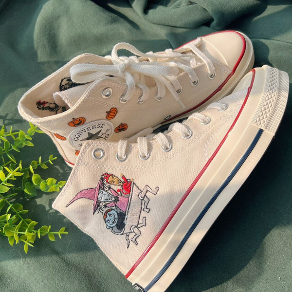 Embroidered ConverseCustom Logo Pumpkin ConverseEmbroidered Halloween Animation And FlowerConverse High Tops Chuck Taylor 1970sGifts - 6.jpg