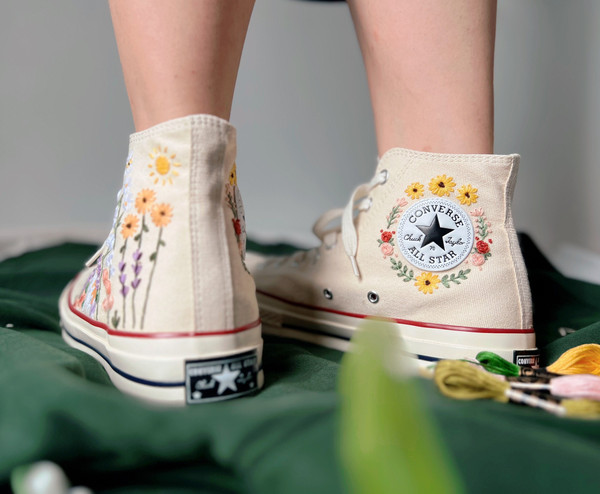 Embroidered ConverseFlower ConverseCustom Converse Flower RosesEmbroidered Converse High Tops Butterfly And Sweet Sunflower Garden - 6.jpg