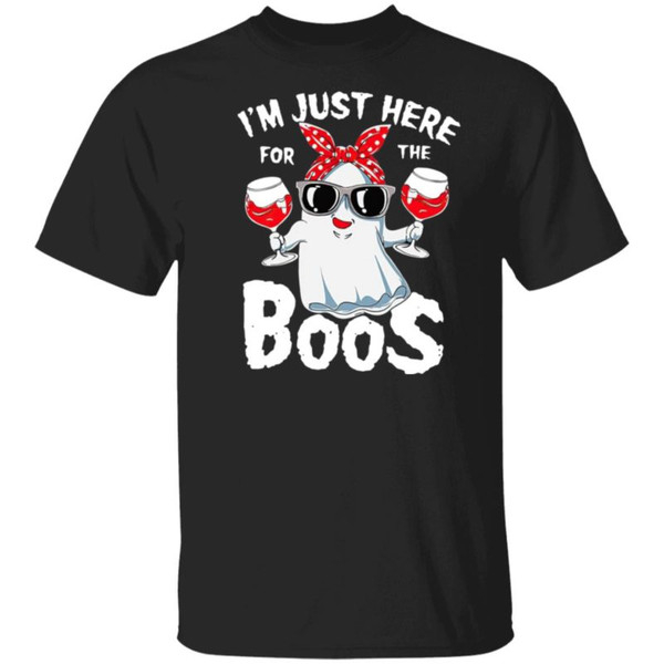 Halloween I’m Just Here For The Boos Drinking Beer T-Shirt.jpg