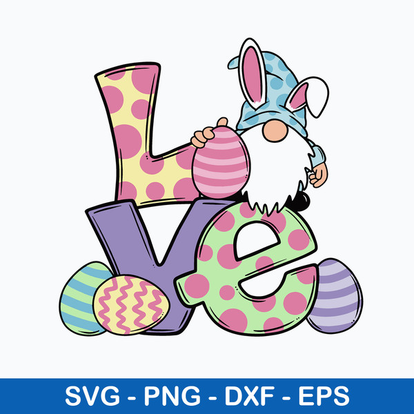 Easter Gnome Svg, Love Gnome Svg, Gnome Svg, Png Dxf Eps File.jpeg