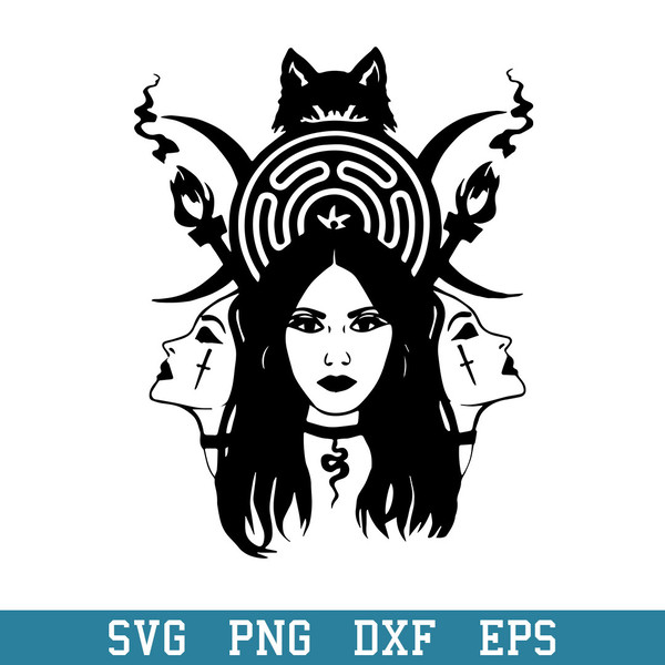 Hecate Triple Goddess Halloween Svg, Halloween Svg, Png Dxf Eps Digital File.jpeg