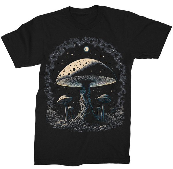 Space Mushroom Men's Graphic Print T-Shirt.jpg