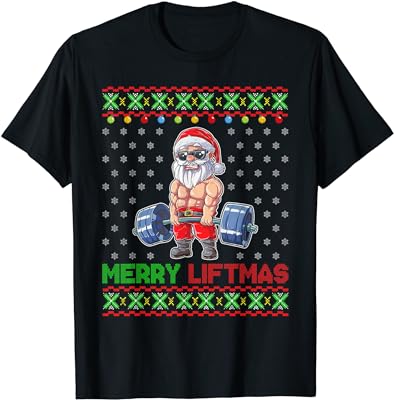 Merry Liftmas Christmas Workout Shirt Fitness Apparel Christmas