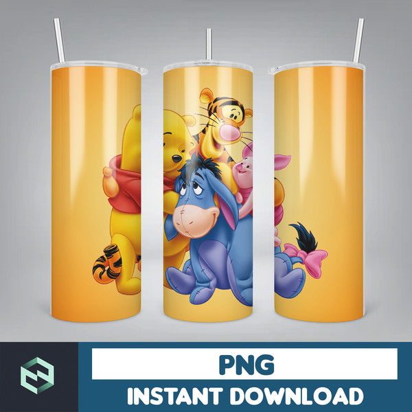 Winnie the Pooh Tumbler Wrap, Cartoon Tumbler Wrap, Winnie the Pooh Sublimation Designs, Winnie The Pooh Cartoon (13).jpg