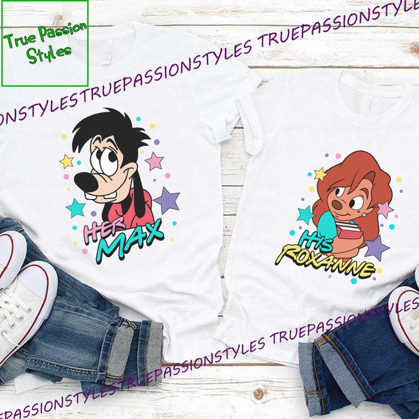 A Goofy Movie Shirt , Disney Couple Max And Roxanne Long Sleeve Sweatshirt, Disney  Gifts For Wife