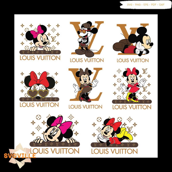 Bundle Disney Louis Vuitton Svg, Png, Eps, Dxf, Pdf, Mickey svg, Mickey  Mouse Svg, Minnie Mouse Svg, Mickey Minnie Svg