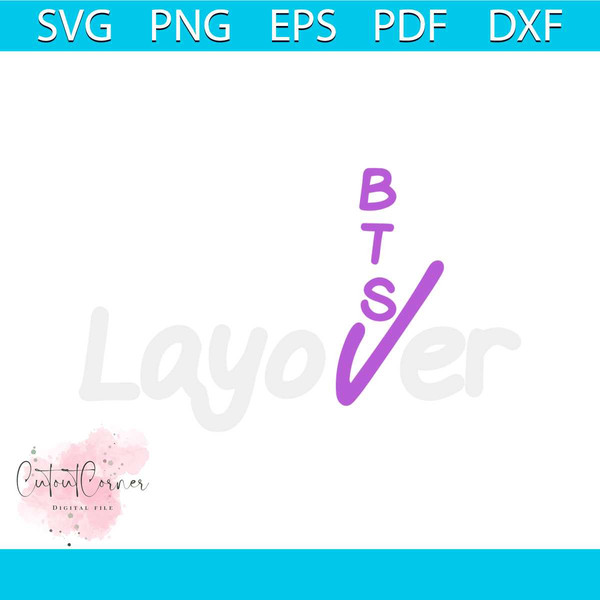 Layover V Yeontan SVG Taehyung Solo Debut Album SVG File