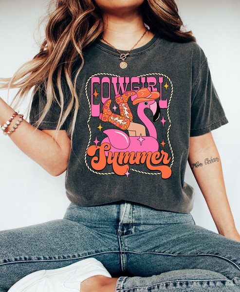 Comfort Colors Shirt, Cowgirl Summer Shirt, Cowgirl Shirt, Summer Shirt, Western Graphic Tee, Western Aesthetic, Nashville Shirt, Trendy - 2.jpg