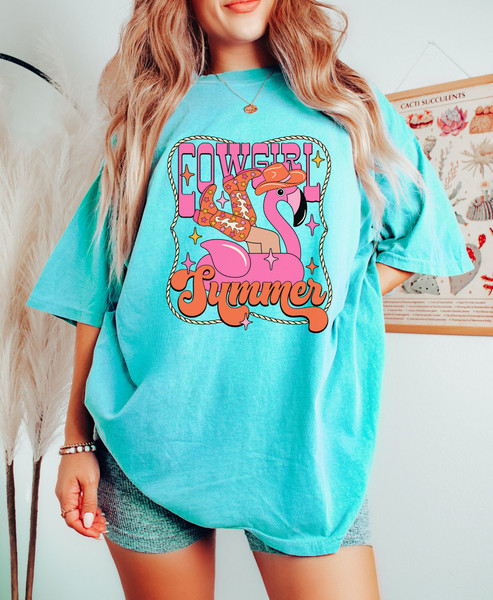 Comfort Colors Shirt, Cowgirl Summer Shirt, Cowgirl Shirt, Summer Shirt, Western Graphic Tee, Western Aesthetic, Nashville Shirt, Trendy - 5.jpg