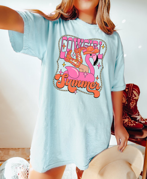 Comfort Colors Shirt, Cowgirl Summer Shirt, Cowgirl Shirt, Summer Shirt, Western Graphic Tee, Western Aesthetic, Nashville Shirt, Trendy - 8.jpg