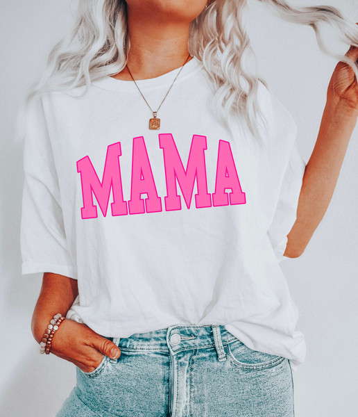 Comfort Colors Shirt, Mama Shirt, Mom Shirt, Varsity Mama, Retro Mama Shirt, Mother's Day Shirt, Gift For Her, Trendy Mama Shirt, New Mom - 5.jpg