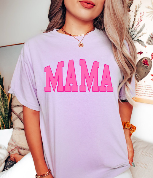 Comfort Colors Shirt, Mama Shirt, Mom Shirt, Varsity Mama, Retro Mama Shirt, Mother's Day Shirt, Gift For Her, Trendy Mama Shirt, New Mom - 7.jpg