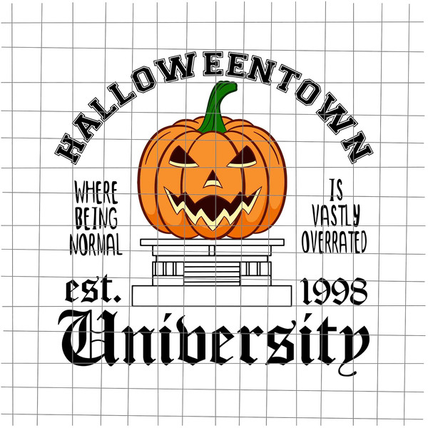 Halloweentown University 1998 Svg, Funny Halloweentown 1998 Svg, Pumkin 1998 Svg, Halloween University 1998 Svg - 1.jpg