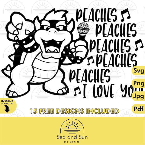 Super Mario Peaches Song SVG, The Super Mario Bros SVG