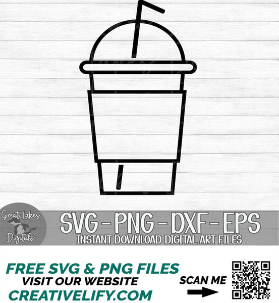 Coffee SVG Latte SVG Cold Brew Svg Frappucinno SVG Iced Coffee