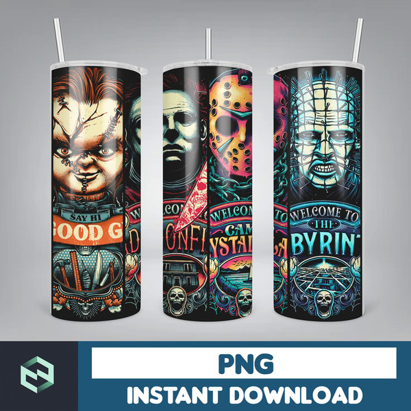 Designs Horror Tumbler Design 20oz Tumblers  Tumbler Wrap  Tumbler Designs  PNG Sublimation Design  Halloween Designs (14).jpg