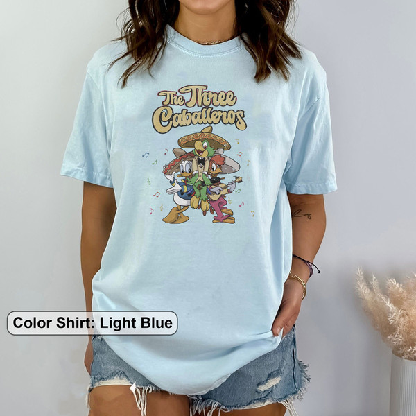 Comfort Color Retro Disney The Three Caballeros Shirt, Vintage Disney The Three Caballeros Shirt, Donald Duck Shirt, Jose Carioca Shirt - 4.jpg