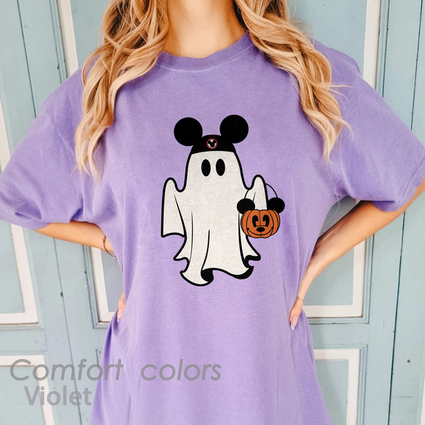 Mickey Ghost Comfort Colors Shirt, Mickey Halloween Shirt, Mickey's Not So Scary Shirt, Halloween Family Matching Shirt, Halloween Party Tee - 4.jpg