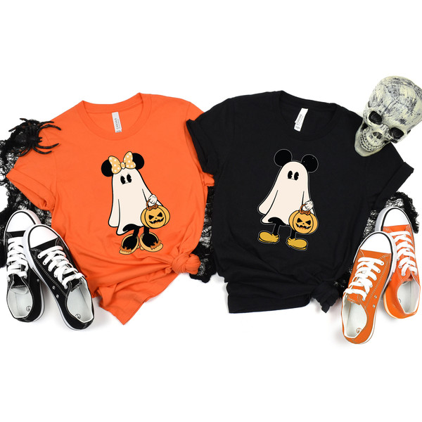 Disney Halloween Couple Shirt, Mickey Ghost Shirt, Disney Halloween Family Shirt, Halloween Party Shirt, Disney Halloween Shirt, Disney Tee - 1.jpg