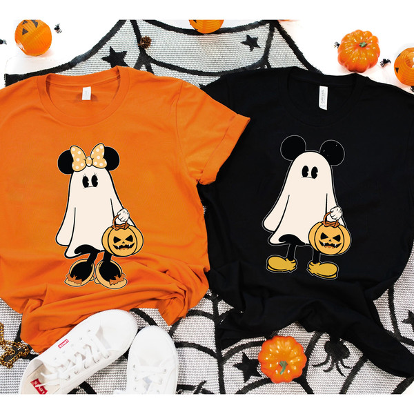 Disney Halloween Couple Shirt, Mickey Ghost Shirt, Disney Halloween Family Shirt, Halloween Party Shirt, Disney Halloween Shirt, Disney Tee - 2.jpg