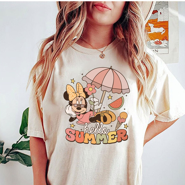 Disney Summer Vintage Shirt, Disney Retro Summer Shirt, Minnie Summer Vibes Shirt, Disney Minnie Summer 2023 Tee, Beach Summer Tee, - 2.jpg