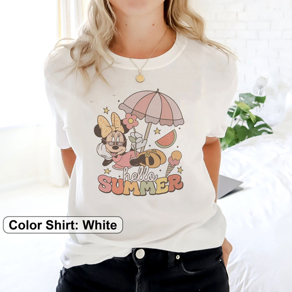 Disney Summer Vintage Shirt, Disney Retro Summer Shirt, Minnie Summer Vibes Shirt, Disney Minnie Summer 2023 Tee, Beach Summer Tee, - 6.jpg