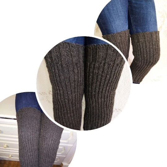 Knee Pads Knitted Handmade  Knee Warmer  Therapeutic for the Knee  WOOL MIXTURE (7).png